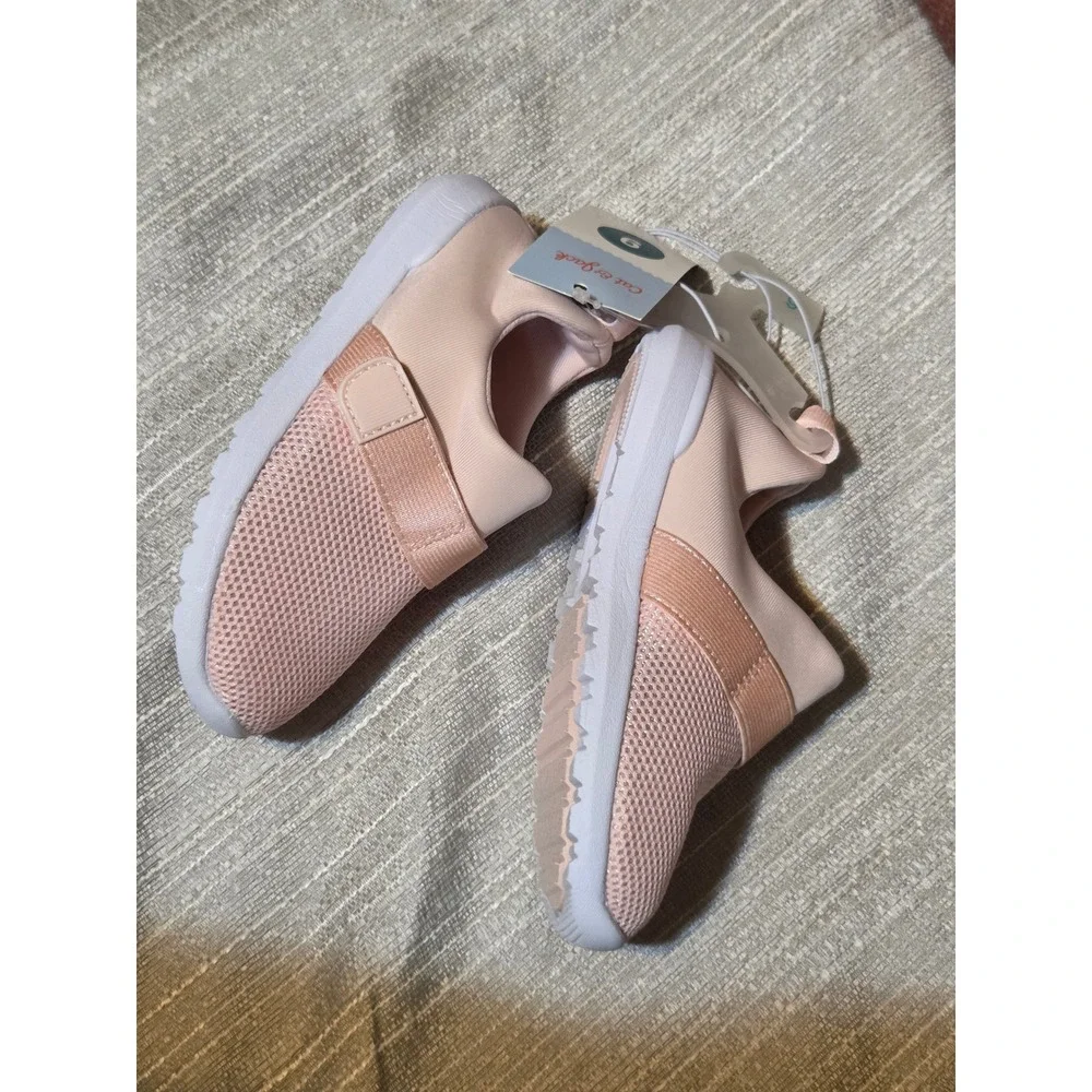 Cat & Jack Austen Toddler Girls Pink Mesh Slip-On Sneakers Size 9 NWT